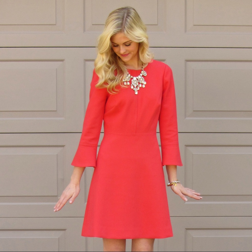 J.Crew Coral Color Dress - Picture 2 of 7